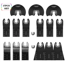 17Pcs High-Carbon Steel Multitool Blade Oscillating Multi-Tools Accessories for Wood, Hard Material and Metal Cutting
17Pcs High-Carbon Steel Multitool Blade Oscillating Multi-Tools Accessories for Wood, Hard Material and Metal Cutting