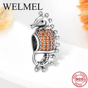 100% Real 925 Sterling Silver Lovely Seahorse Gold Zircon Bead Charms Fit Pandora Women Charm Bracelets Silver Jewelry
100% Real 925 Sterling Silver Lovely Seahorse Gold Zircon Bead Charms Fit Pandora Women Charm Bracelets Silver Jewelry