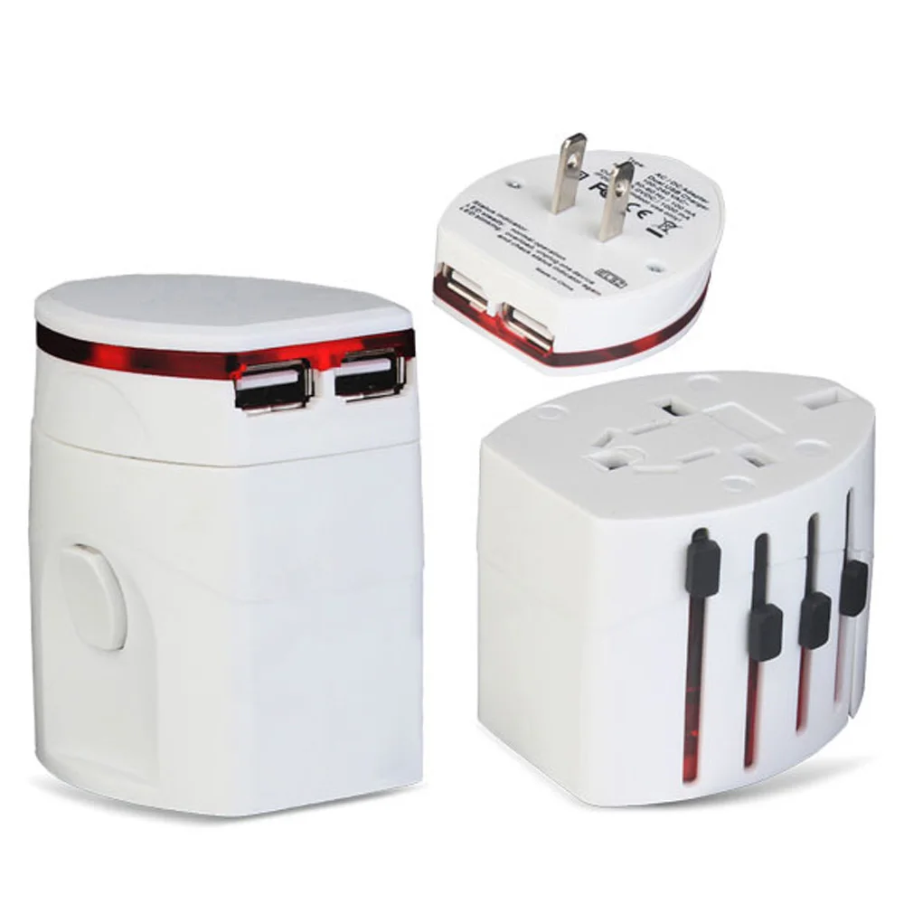 Universal International Plug Adapter 5v 2.1A 1a 2 USB Port World Travel AC Power Charger Adaptor with AU US UK EU converter Plug 
Universal International Plug Adapter 5v 2.1A 1a 2 USB Port World Travel AC Power Charger Adaptor with AU US UK EU converter Plug