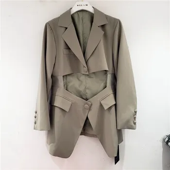 SONDR 2020 Autumn European Goods Fashion Hole Design Jacket Irregular Waist Loose Blazer 4 Color Loose Casual All-amtch Suit
SONDR 2020 Autumn European Goods Fashion Hole Design Jacket Irregular Waist Loose Blazer 4 Color Loose Casual All-amtch Suit