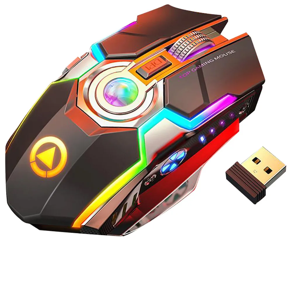 Wireless Gaming Mouse Rechargeable Gaming Mouse Silent Ergonomic 7 Keys RGB Backlit 1600 DPI mouse for Laptop Computer Pro Gamer
Wireless Gaming Mouse Rechargeable Gaming Mouse Silent Ergonomic 7 Keys RGB Backlit 1600 DPI mouse for Laptop Computer Pro Gamer