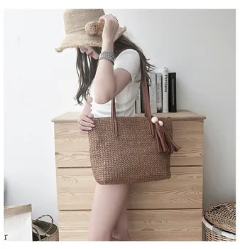 Tassels Woven Bag forwomen 2020 Handbags Straw Shopping Bag Versatile Women's shoulder Bag beach Large Size designer Tote Bag
Tassels Woven Bag forwomen 2020 Handbags Straw Shopping Bag Versatile Women's shoulder Bag beach Large Size designer Tote Bag