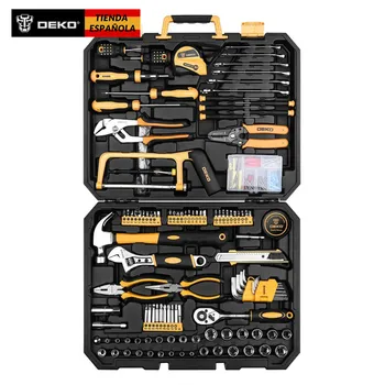 DEKO DKMT198 Socket Wrench Tool Set Auto Repair Mixed Tool Combination Package Hand Tool Kit with Plastic Toolbox Storage Case
DEKO DKMT198 Socket Wrench Tool Set Auto Repair Mixed Tool Combination Package Hand Tool Kit with Plastic Toolbox Storage Case