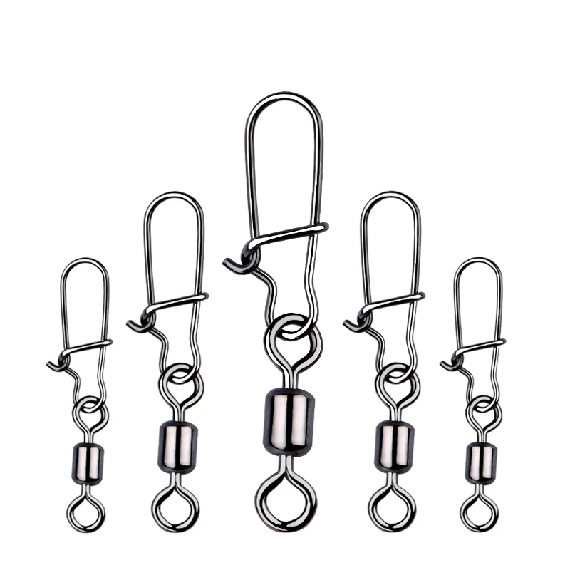 50PCS Fishing Connector Pin Bearing Rolling Swivel Stainless Steel Snap Fishhook Lure Swivels Tackle Fishing Hook Accessories
50PCS Fishing Connector Pin Bearing Rolling Swivel Stainless Steel Snap Fishhook Lure Swivels Tackle Fishing Hook Accessories