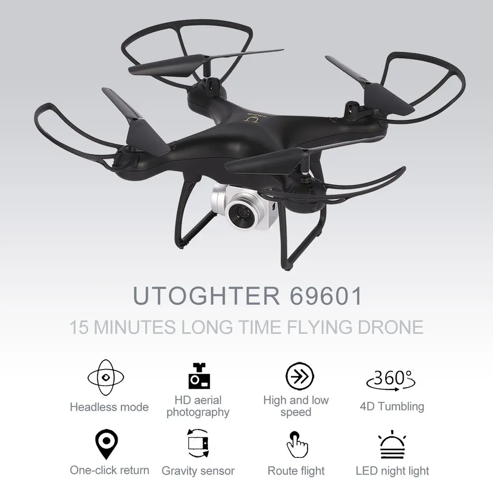4CH Wide Angle Lens 720P Camera WiFi FPV RC Drone H/L Speed Altitude Hold Headless Mode Quadcopter Utoghter 69601 RC Helicopter
4CH Wide Angle Lens 720P Camera WiFi FPV RC Drone H/L Speed Altitude Hold Headless Mode Quadcopter Utoghter 69601 RC Helicopter