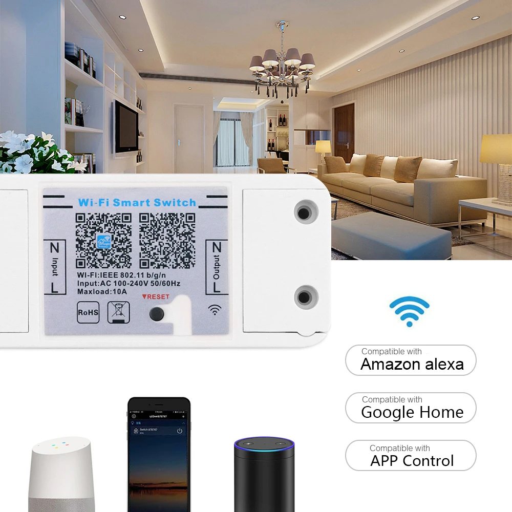 Wireless Remote Control Smart Switch APP Intelligent Timer Control Switch AC100-240V
Wireless Remote Control Smart Switch APP Intelligent Timer Control Switch AC100-240V