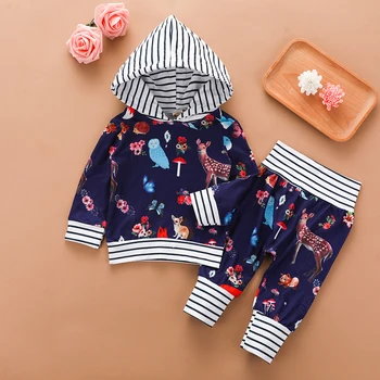 Korean Baby Outfits Set 2pcs Long Sleeve Hooded Cute Animals Stripe Printing Hoodies Elastic Pants Sportswear Tracksuit
Korean Baby Outfits Set 2pcs Long Sleeve Hooded Cute Animals Stripe Printing Hoodies Elastic Pants Sportswear Tracksuit