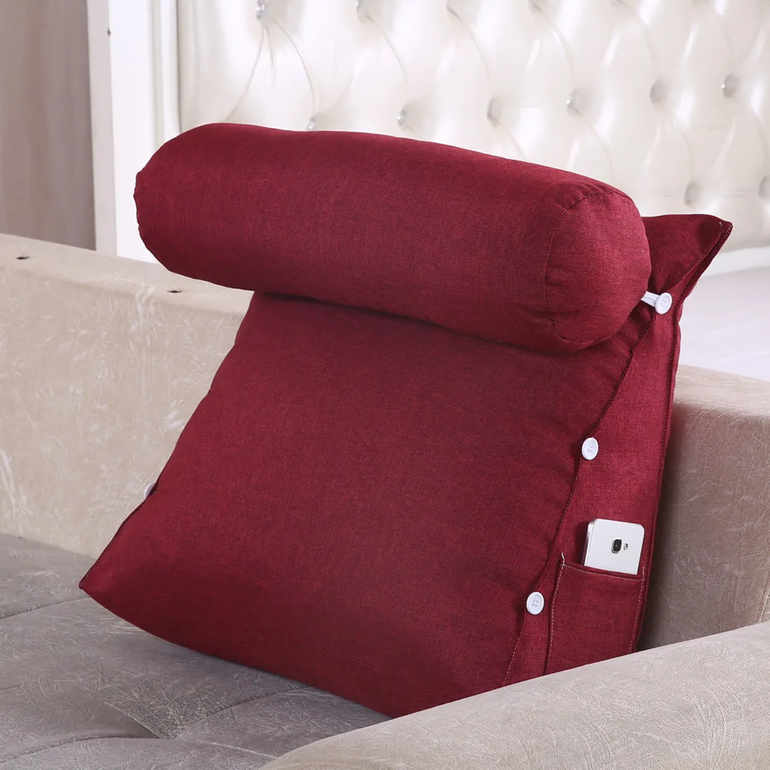 Johnear Headboard bolster triangular backrest comfy back rest pillows reading pillow lumbar support cushion wedge comfortable
Johnear Headboard bolster triangular backrest comfy back rest pillows reading pillow lumbar support cushion wedge comfortable