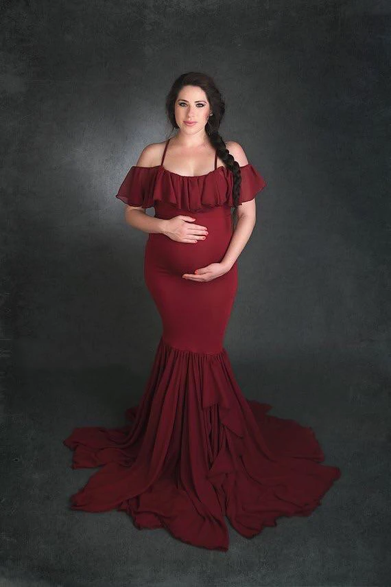 New Ruffle Maternity Skirt Chiffon Trailing Short-sleeved Dress Photography Skirt
New Ruffle Maternity Skirt Chiffon Trailing Short-sleeved Dress Photography Skirt