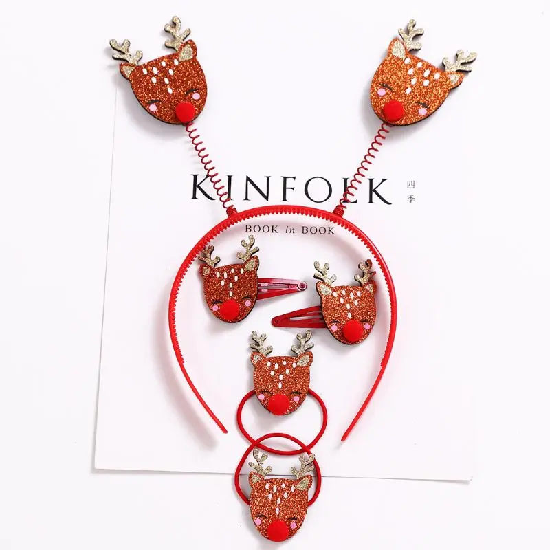 Child Kids Creative Cute Sequins Reindeer Head Hair Accessories Christmas Party Props Ponytail Holder Barrettes Styling Headband
Child Kids Creative Cute Sequins Reindeer Head Hair Accessories Christmas Party Props Ponytail Holder Barrettes Styling Headband