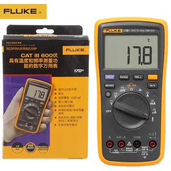 FLUKE Original 17B+ Digital Multimeter AC/DC Voltage Current Capacitance Ohm Temperature Tester Auto/Manual Range Measurement
FLUKE Original 17B+ Digital Multimeter AC/DC Voltage Current Capacitance Ohm Temperature Tester Auto/Manual Range Measurement