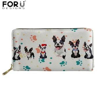 FORUDESIGNS Zipper Wallets Women Boston Terrier Paw Pattern Long Leather Purses Print on Demand Female Multicolor Wallet Clutch
FORUDESIGNS Zipper Wallets Women Boston Terrier Paw Pattern Long Leather Purses Print on Demand Female Multicolor Wallet Clutch