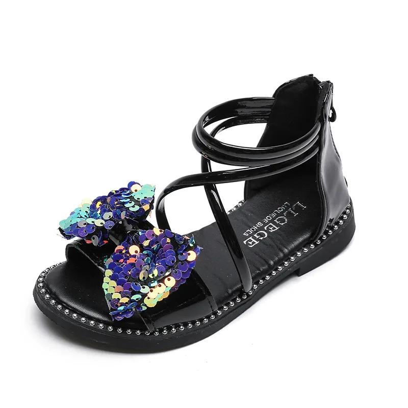 Girls Butterfly-knot Princess Beach Sandals Casual Bow-knot With Paillette Children Beach Shoes For Medium Big Kids Cross Flats 
Girls Butterfly-knot Princess Beach Sandals Casual Bow-knot With Paillette Children Beach Shoes For Medium Big Kids Cross Flats