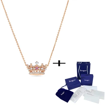 New Exquisite Fashion Rose Gold Crown Pink Crystal Necklace Ladies Luxury Jewelry Romance Couple Birthday Commemorative Gift
New Exquisite Fashion Rose Gold Crown Pink Crystal Necklace Ladies Luxury Jewelry Romance Couple Birthday Commemorative Gift