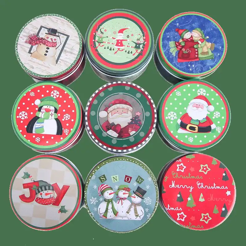 christmas portable decorative printed candy gift box cute