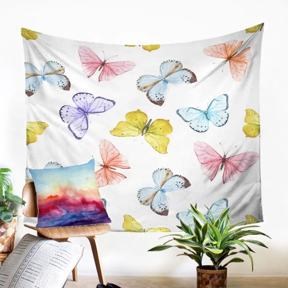 Esthetical Wall Cloth Vivid Print Macrame Panel Colourful Butterflies Pattern Tapestry Modern Home Decoration Farmhouse Decor
Esthetical Wall Cloth Vivid Print Macrame Panel Colourful Butterflies Pattern Tapestry Modern Home Decoration Farmhouse Decor