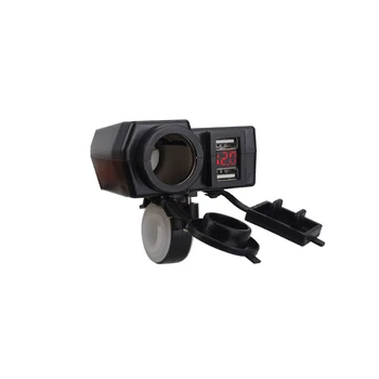 12V/24V Waterproof Dual USB Charger LED Voltmeter Cigarette Lighter Socket for Phone Charger for Car Boat Motorcycle 
12V/24V Waterproof Dual USB Charger LED Voltmeter Cigarette Lighter Socket for Phone Charger for Car Boat Motorcycle