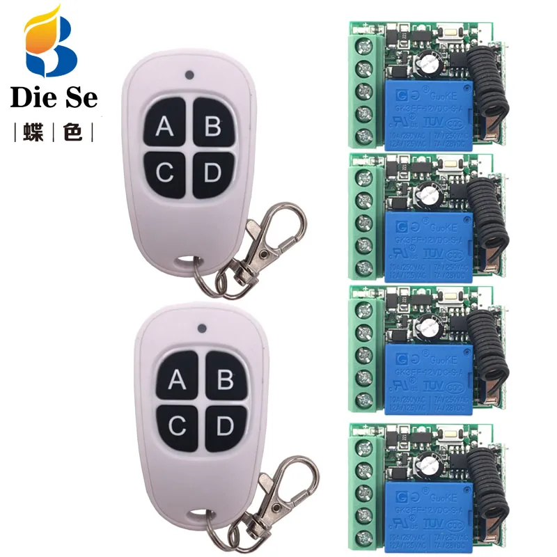 433MHz Wireless Universal Remote Control DC 12V 1CH rf Relay Receiver and Transmitter for remote switch Door/garage/motor.
433MHz Wireless Universal Remote Control DC 12V 1CH rf Relay Receiver and Transmitter for remote switch Door/garage/motor.