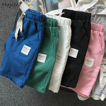 Men Casual Shorts Elastic Waist Solid Loose Chic Colorful Ins Knee Length Simple All-match Couples Trendy Harajuku Korean Style 
Men Casual Shorts Elastic Waist Solid Loose Chic Colorful Ins Knee Length Simple All-match Couples Trendy Harajuku Korean Style