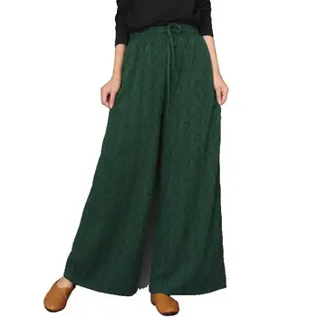 2020 Spring Solid Color Linen Blend Wide-Leg Pants Artistic Solid Color Jacquard WOMEN'S Ankle-length Pants
2020 Spring Solid Color Linen Blend Wide-Leg Pants Artistic Solid Color Jacquard WOMEN'S Ankle-length Pants
