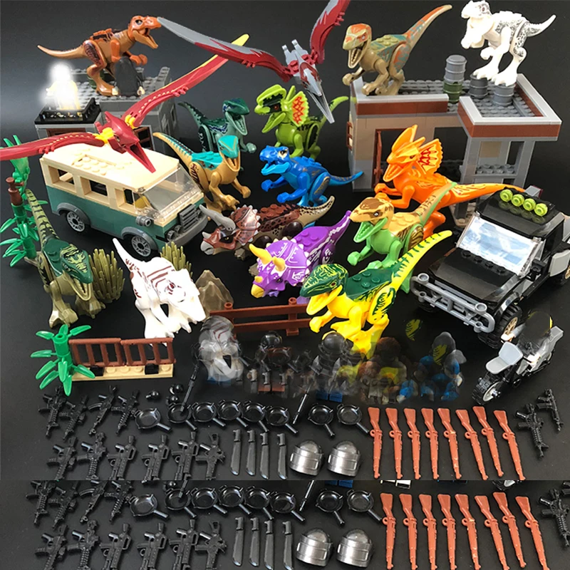 Jurassic World Dinosaurs Park party animals figures sets Building Blocks velociraptor Tyrannosaurus Rex toys for kids
Jurassic World Dinosaurs Park party animals figures sets Building Blocks velociraptor Tyrannosaurus Rex toys for kids
