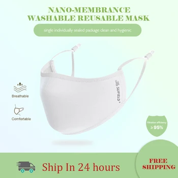 

BH Free Shipping SUPIELD Reusable Multiple-use Nano Masks Face Mask 95% Filtration Features Washable Breathable 4 Layered