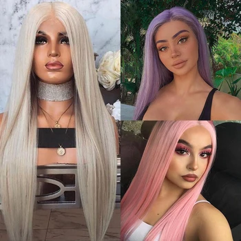 OLEY Hair New Cheap Ash Blonde Wig 2*6 Synthetic Lace Wig Heat Resistabt Purple Pink #350 Cosplay Wigs For Women
OLEY Hair New Cheap Ash Blonde Wig 2*6 Synthetic Lace Wig Heat Resistabt Purple Pink #350 Cosplay Wigs For Women