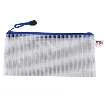 Blue White Net Inside Zipper Pouch Holder 210mmx110mm for A6 Paper 
Blue White Net Inside Zipper Pouch Holder 210mmx110mm for A6 Paper