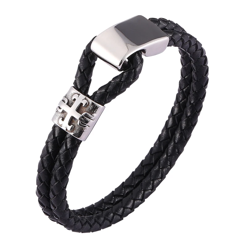 Trendy Bracelet Men Double layer Leather Bangles Magnetic-clasp Genuine Braided Fashion Bracelet Jewelry Gift BB0502
Trendy Bracelet Men Double layer Leather Bangles Magnetic-clasp Genuine Braided Fashion Bracelet Jewelry Gift BB0502