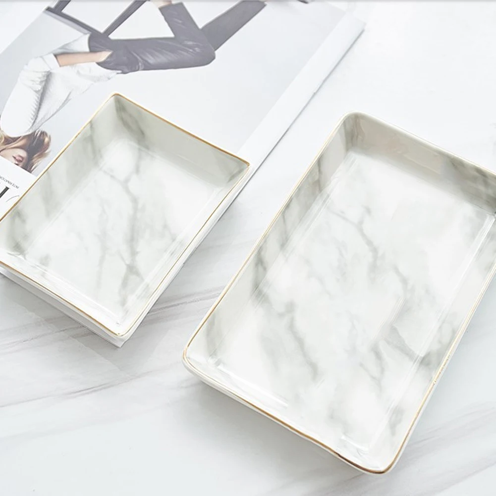 Jewelry Display Nordic Style Space Saving Kitchen Storage Tray Ceramic Food Rectangular Decoration Marble Pattern Home Practical
Jewelry Display Nordic Style Space Saving Kitchen Storage Tray Ceramic Food Rectangular Decoration Marble Pattern Home Practical