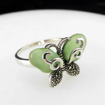 FNJ Green Opal Butterfly Rings 925 Silver Original S925 Thai Silver Ring for Women Jewelry MARCASITE
FNJ Green Opal Butterfly Rings 925 Silver Original S925 Thai Silver Ring for Women Jewelry MARCASITE