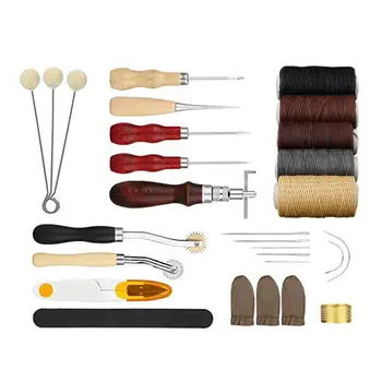 Professional Leather Craft Tools Kit Hand Sewing Stitching Punch Carving Work Saddle Groover DIY Tool Set Accessories 
Professional Leather Craft Tools Kit Hand Sewing Stitching Punch Carving Work Saddle Groover DIY Tool Set Accessories