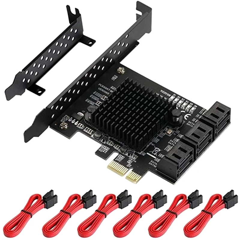 6 Port SATA III PCIe Card, PCIe SATA III Controller Card to 6GB/S Internal Adapter Converter PCI SATA 3.0 Expansion Card
6 Port SATA III PCIe Card, PCIe SATA III Controller Card to 6GB/S Internal Adapter Converter PCI SATA 3.0 Expansion Card