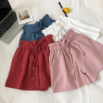 2020 summer wear new Korean version of chic solid color loose-fitting loose waist tie with flowerwide wide-leg shorts
2020 summer wear new Korean version of chic solid color loose-fitting loose waist tie with flowerwide wide-leg shorts