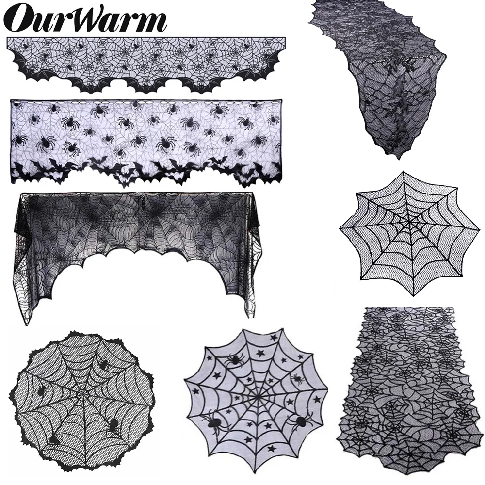 OurWarm Halloween Decoration Horror Props Lace Spiderweb Fireplace Mantle Scarf Cover Tablecloth Curtain Cosplay Party Supplies
OurWarm Halloween Decoration Horror Props Lace Spiderweb Fireplace Mantle Scarf Cover Tablecloth Curtain Cosplay Party Supplies