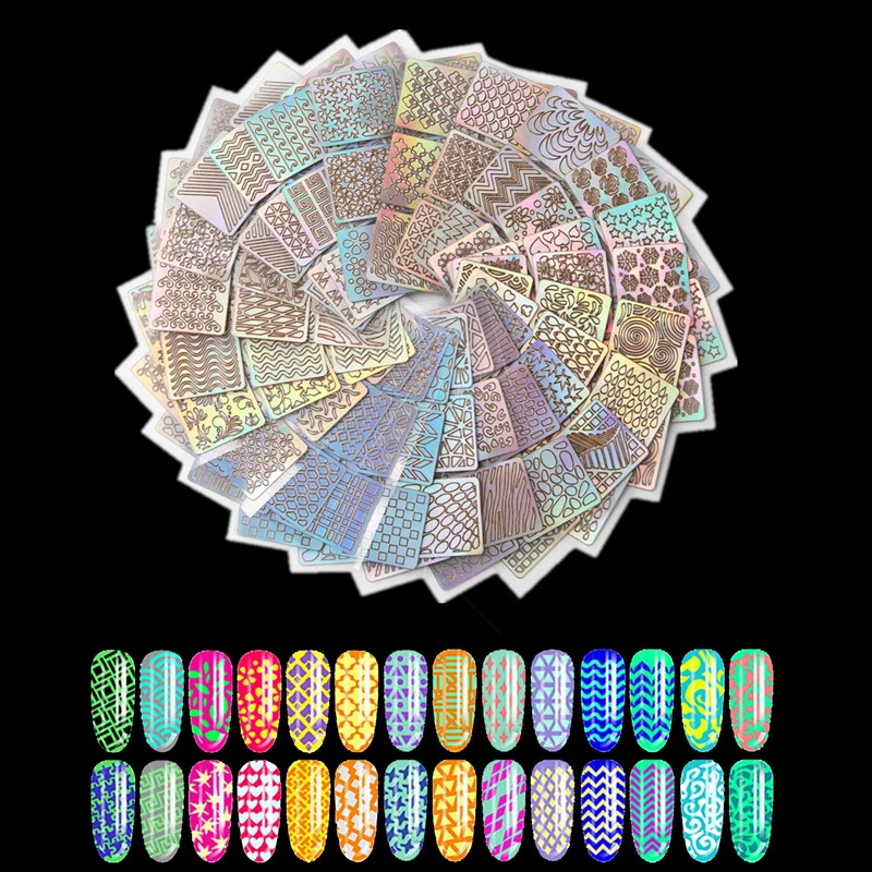 24pcs Hollow Laser Nail Art template stamping Stencil Set Gel Polish Nail Vinyl Tip Transfer Guide Template Tools Accessories
24pcs Hollow Laser Nail Art template stamping Stencil Set Gel Polish Nail Vinyl Tip Transfer Guide Template Tools Accessories