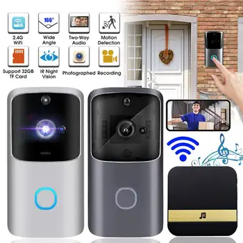 Smart Video Intercom 720P HD Wifi 166° Door Phone Door Bell Two-way Audio Movement Detection Visual Recording Night Vision
Smart Video Intercom 720P HD Wifi 166° Door Phone Door Bell Two-way Audio Movement Detection Visual Recording Night Vision