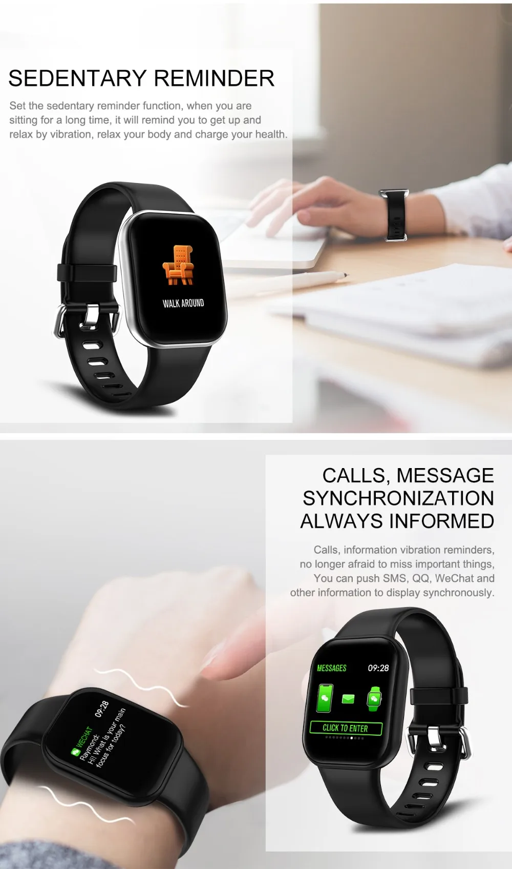 X16 Smart watch Full Screen Touch Waterproof Smartwatch Bluetooth sport Fitness Tracker Women Clock Men watch For IOS Android Phone (9)