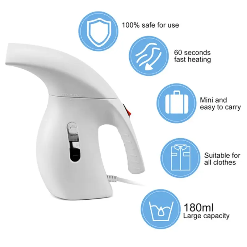 Mini Portable Handel Steamer Steam Iron Fast Heat Up for Clothes Face Joints Steaming with Insulation Glove for Home and Travel
Mini Portable Handel Steamer Steam Iron Fast Heat Up for Clothes Face Joints Steaming with Insulation Glove for Home and Travel
