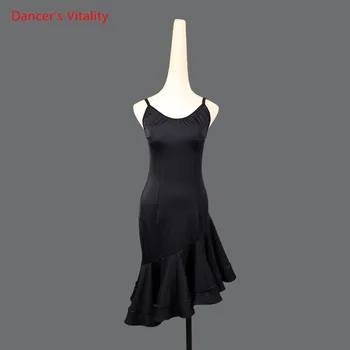 Latin Dance New Competition Skirt Female Adult Sexy Black Dress Professional Practice Training Clothes Custom Children 
Latin Dance New Competition Skirt Female Adult Sexy Black Dress Professional Practice Training Clothes Custom Children