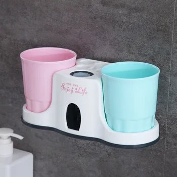Toothbrush Holders Automatic Toothpaste Dispenser with 2 Gargle Cups for Bathroom FAS6 
Toothbrush Holders Automatic Toothpaste Dispenser with 2 Gargle Cups for Bathroom FAS6