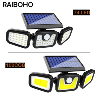 74/100 LED Solar Light PIR Motion Sensor Detection Wall Lamp 3 Heads Motion Sensor Lamp Adjustable Outdoor Waterproof Lighting
74/100 LED Solar Light PIR Motion Sensor Detection Wall Lamp 3 Heads Motion Sensor Lamp Adjustable Outdoor Waterproof Lighting