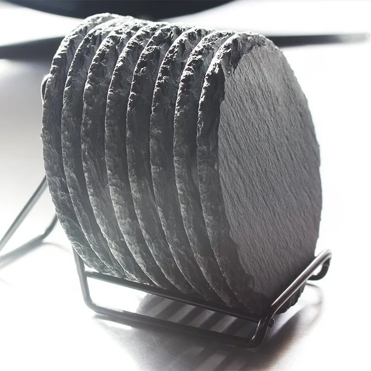 Factory Direct Supply Black Slate Coasters round Coasters Creative Stone Cushion ka fei bei pan Coaster Tea Tray Coaster
Factory Direct Supply Black Slate Coasters round Coasters Creative Stone Cushion ka fei bei pan Coaster Tea Tray Coaster