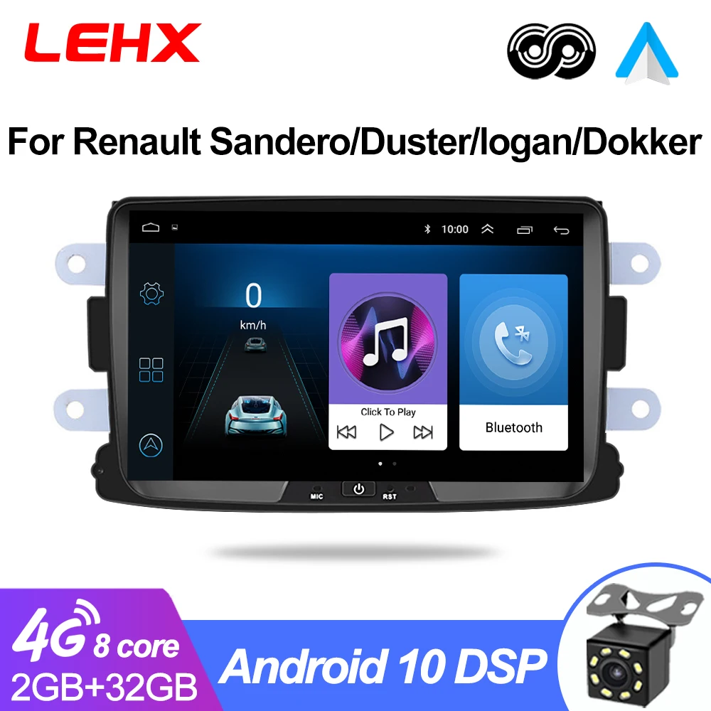 Автомагнитола LEHX 2 Din Android gps для Dacia Sandero Duster Renault Captur Lada Xray Logan мультимедийный плеер