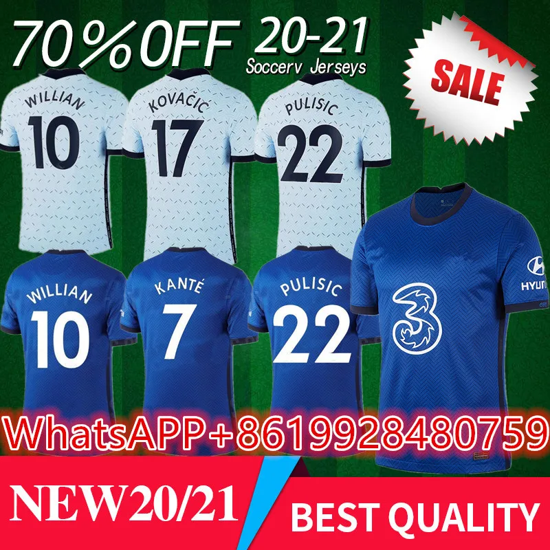 New Season 2020 2021 Chelseaes Home Soccer Jersey ZIYECH PULISIC WERNER KANTE MOUNT JORGINHO 20/21 Chelsea Away Football Shirts
New Season 2020 2021 Chelseaes Home Soccer Jersey ZIYECH PULISIC WERNER KANTE MOUNT JORGINHO 20/21 Chelsea Away Football Shirts