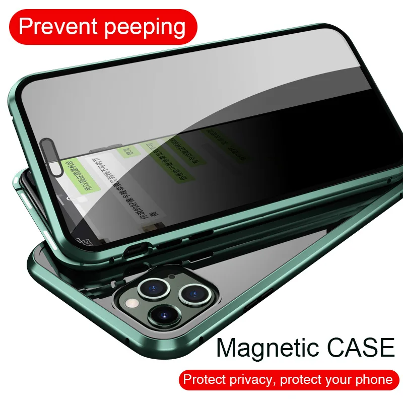 Anti-peep Magnetic Double Sided Glass Case for IPhone 8 Plus 7 11 11 Pro Max 11 Pro Phone Metal Cover for IPhone XS MAX/XS/XR
Anti-peep Magnetic Double Sided Glass Case for IPhone 8 Plus 7 11 11 Pro Max 11 Pro Phone Metal Cover for IPhone XS MAX/XS/XR
