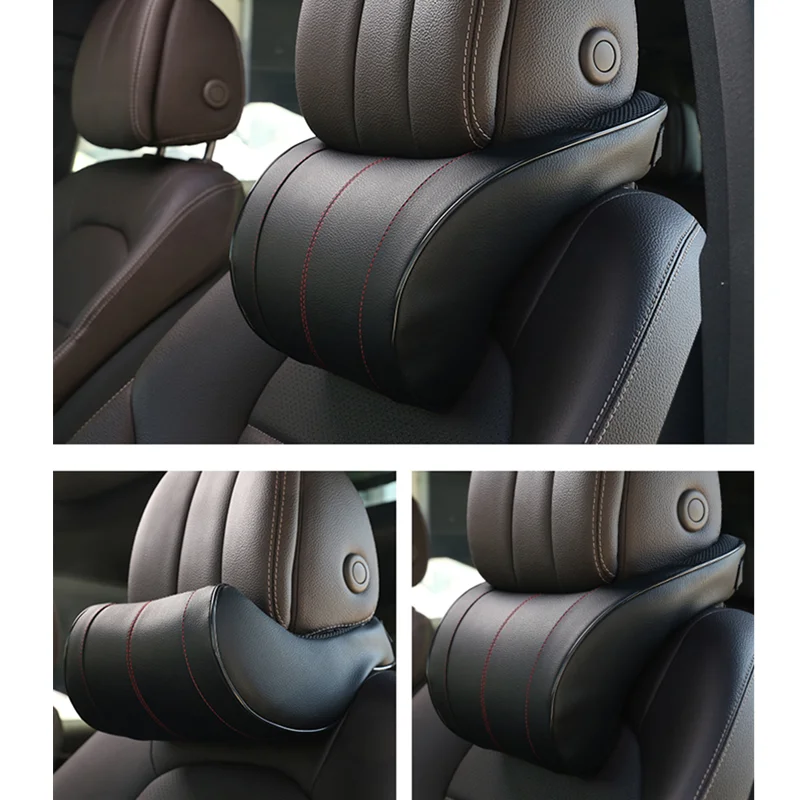 1PCS PU Leather Auto Car Neck Pillow Memory Foam Pillows Rest Seat Headrest Cushion Pad 3 Colors High Quality | Автомобили и