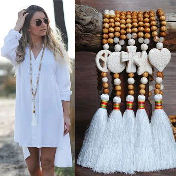 2020 Bohemian Necklace for Women Handmade Stones Tassels Wood Beads Necklace Long Pendant Necklaces Women Jewelry Gifts
2020 Bohemian Necklace for Women Handmade Stones Tassels Wood Beads Necklace Long Pendant Necklaces Women Jewelry Gifts