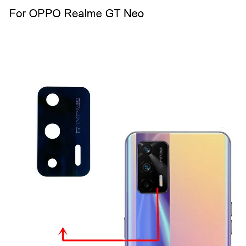 

2PCS High quality For OPPO Realme GT Neo Back Rear Camera Glass Lens test good For OPPO RealmeGT Neo Replacement Parts