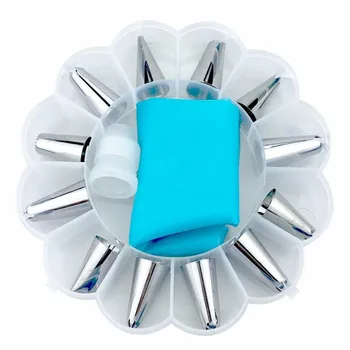 14pc/Box Dessert Decorators Silicone Icing Piping Cream Pastry Bag Stainless Steel Piping Icing Nozzle for Cream Pastry Tool
14pc/Box Dessert Decorators Silicone Icing Piping Cream Pastry Bag Stainless Steel Piping Icing Nozzle for Cream Pastry Tool